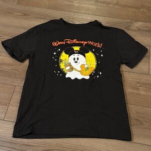 Disney Black T-Shirt with Ghost and Yellow Moon